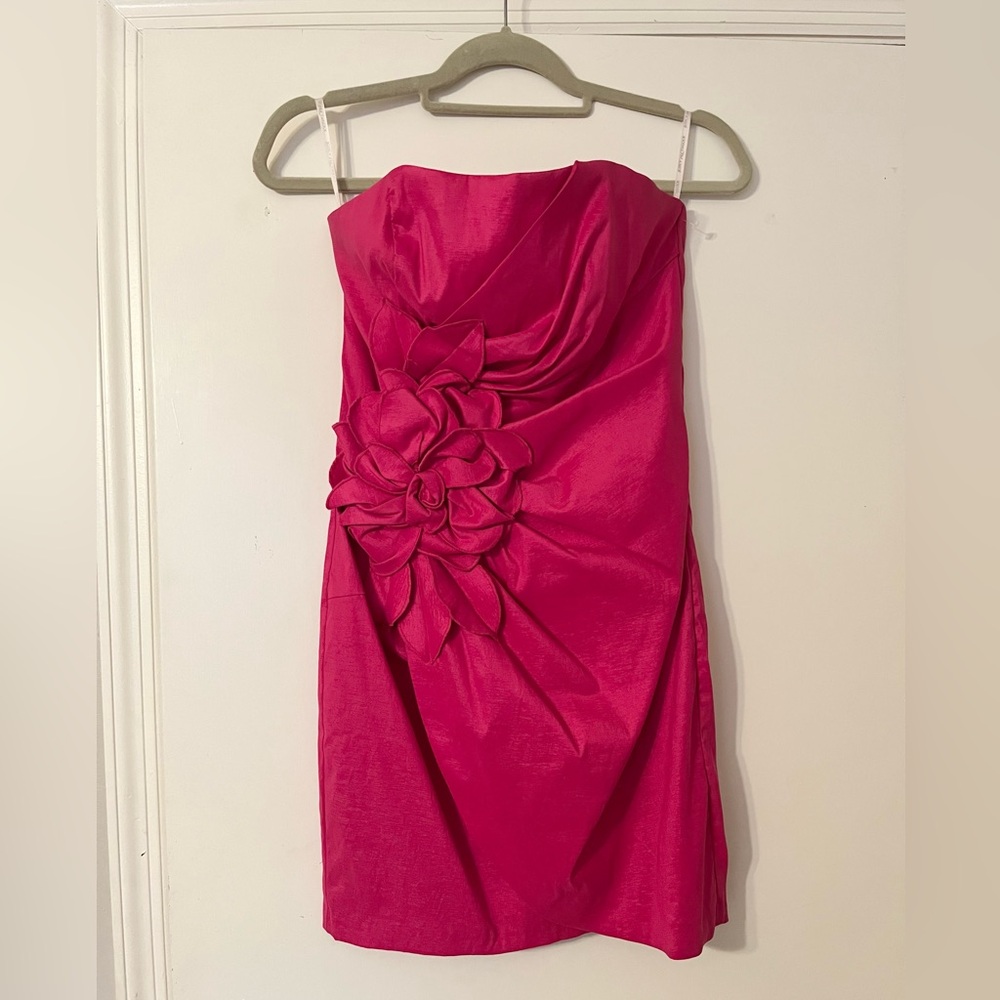 Jessica McClintock Fuchsia Strapless Dress Cocktail Homecoming